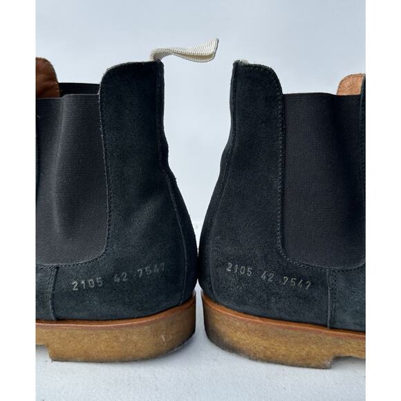 Common Projects Mens Winter Chelsea Boots Black Suede Size 42 main image 6